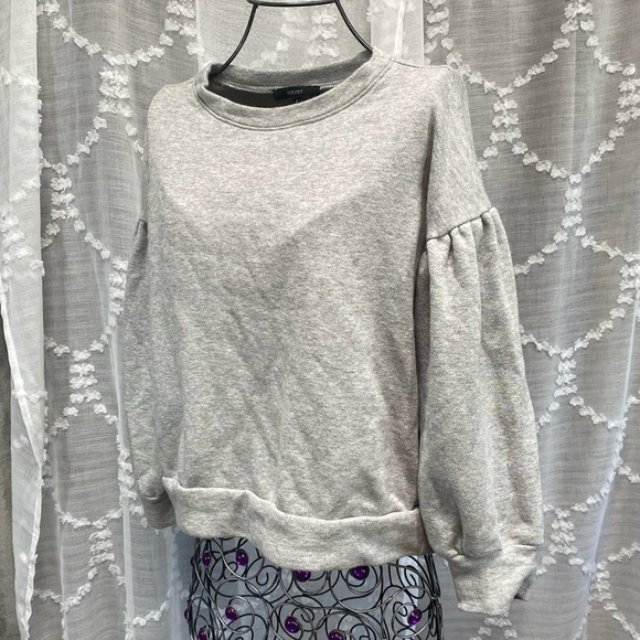 Puff sleeve grey crew neck sweater size S - Picture 7 of 7